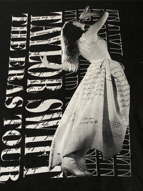 Taylor Swift Black & White 'The Eras Tour' Graphic Tee